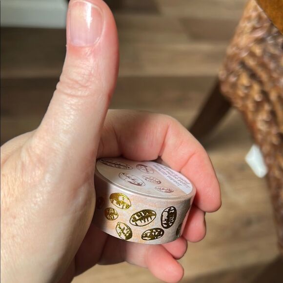 London Gifties Light Coffee Stain Paper & Beans Washi NEW - Picture 3 of 4